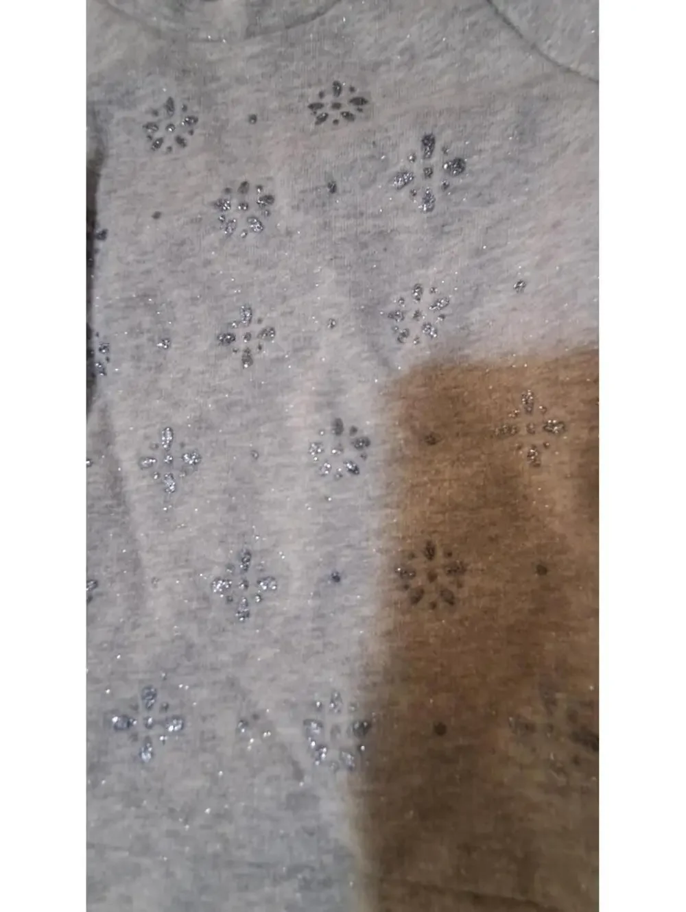 CARTERS GIRLS SIZE 3T‎ Grey Sweatshirt Glitter Long Sleeves